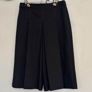 Zara Black Midi wide leg  culotte